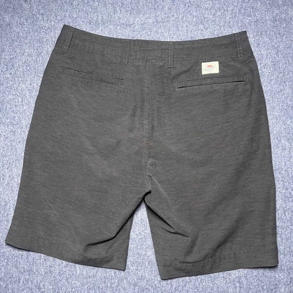 Lot of 3 Faherty All Day Shorts Mens 31 Hybrid Khaki Gray Charcoal Stretch 9in